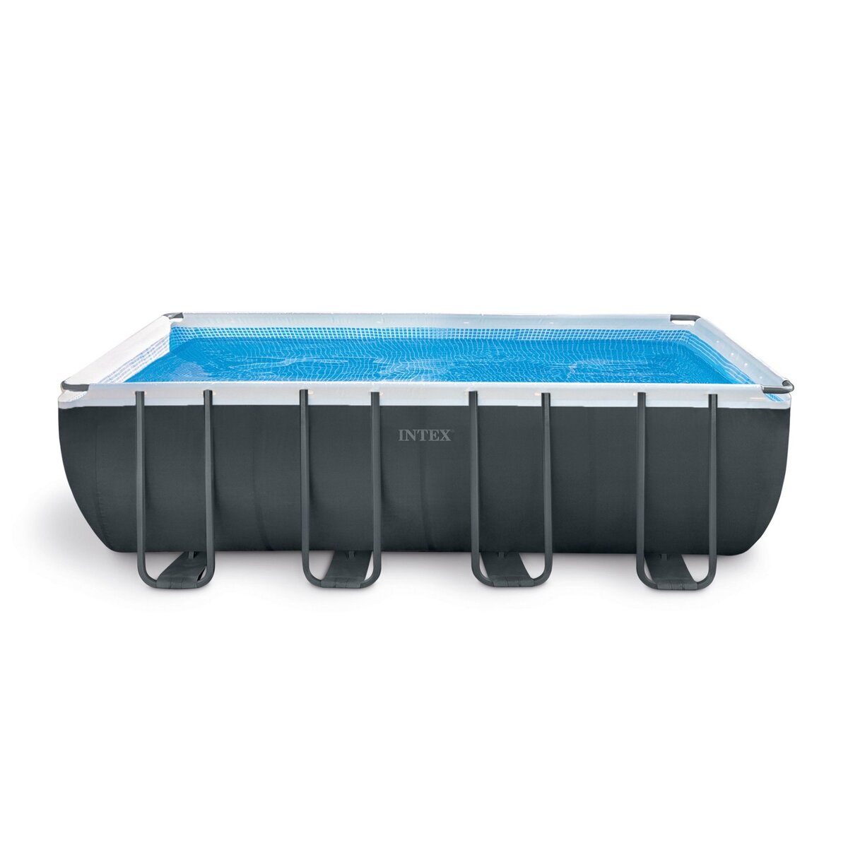 INTEX Kit piscine tubulaire rectangulaire Ultra Silver - 7,32m x 3,66m x1,32m