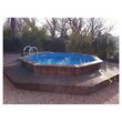 UBBINK Piscine hors so lbois octogonale  - 430x120cm - Liner Bleu -OCEA