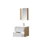 Voir la diapositive 6 : WILSA Ensemble de salle de bain blanc et bois 60 cm