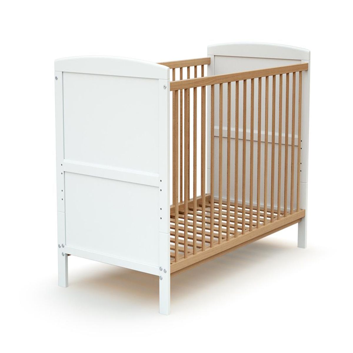 AT4 Lit bébé évolutif avec matelas ESSENTIEL 60 x 120 cm en bois