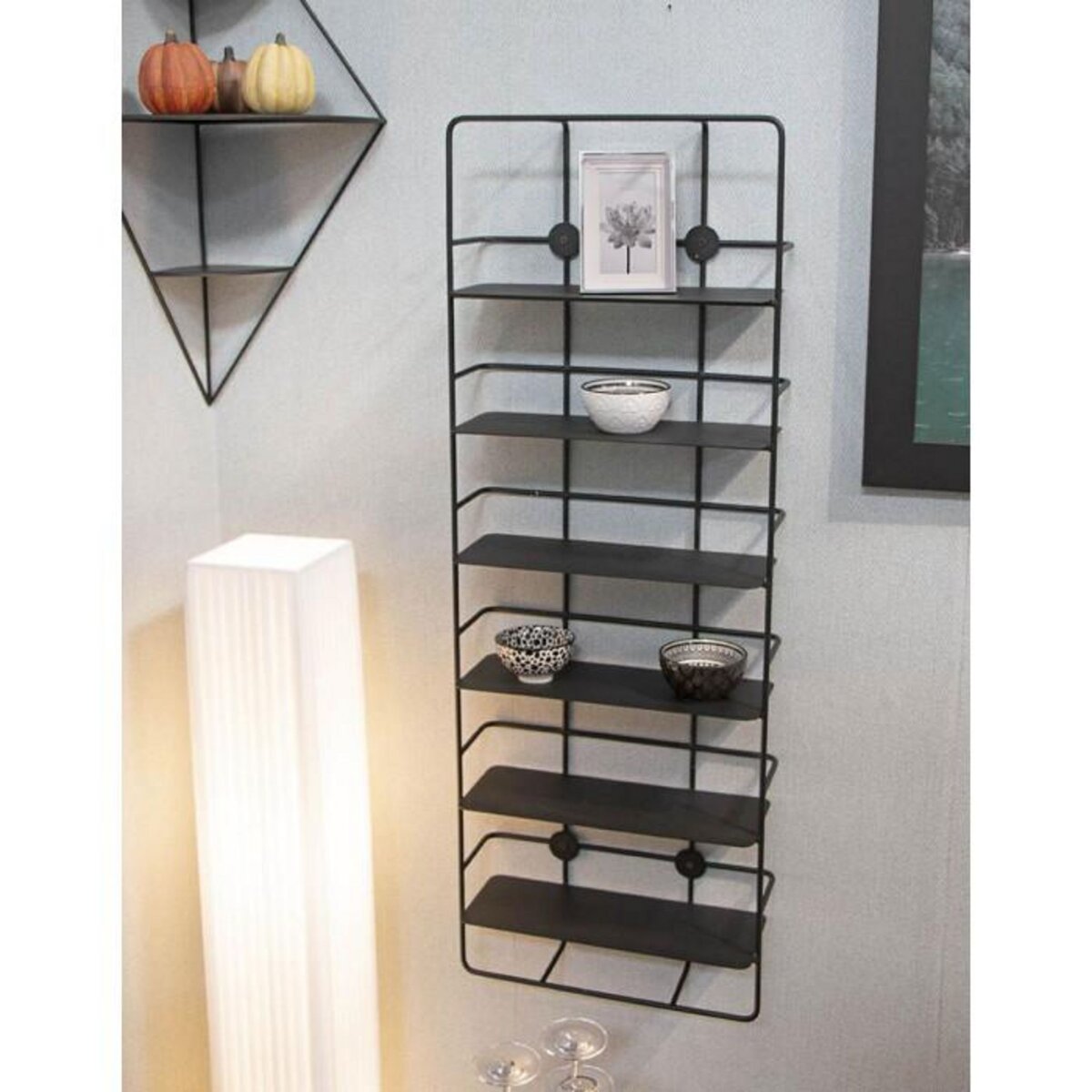 Paris Prix Étagère Murale Métal  Vivalo  103cm Noir
