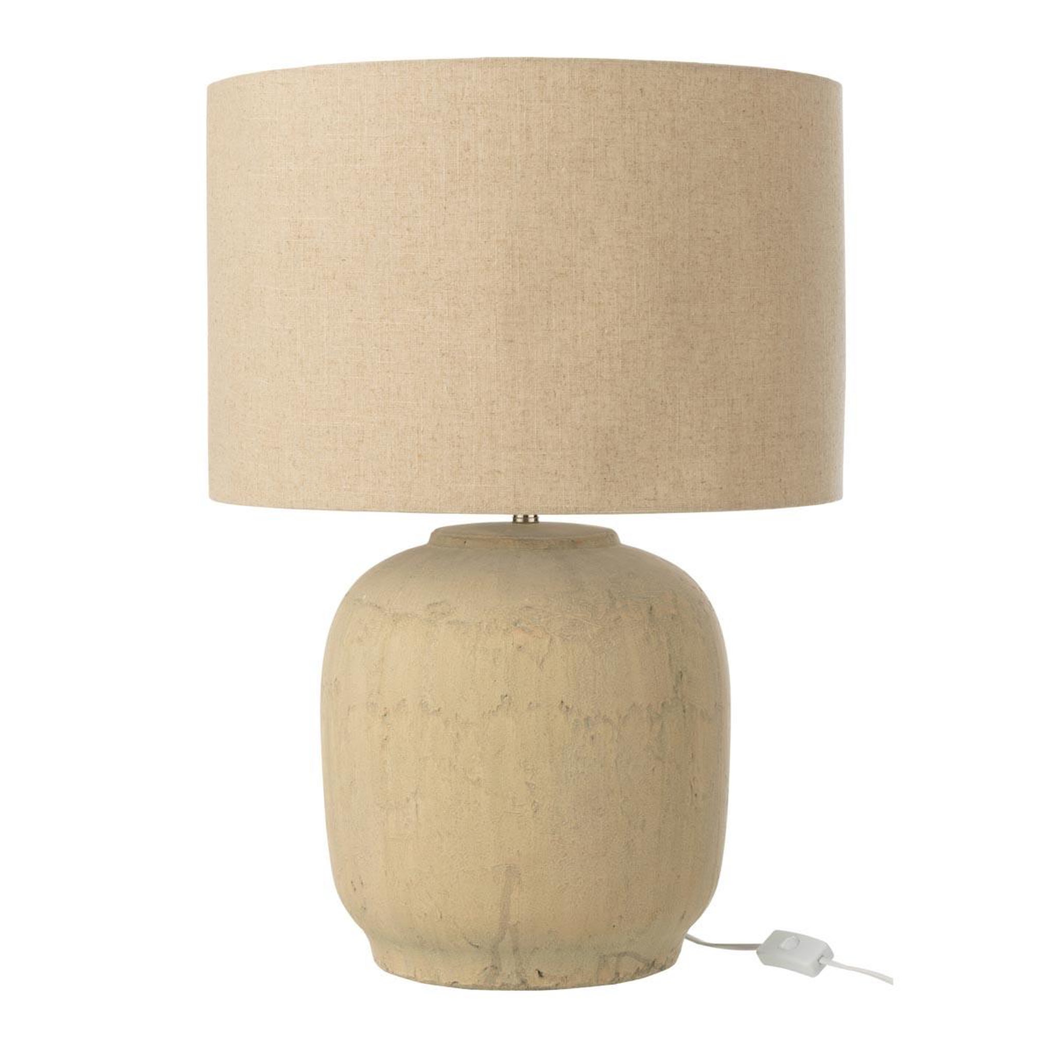 J-LINE Lampe à poser en terre cuite  mia  64cm beige