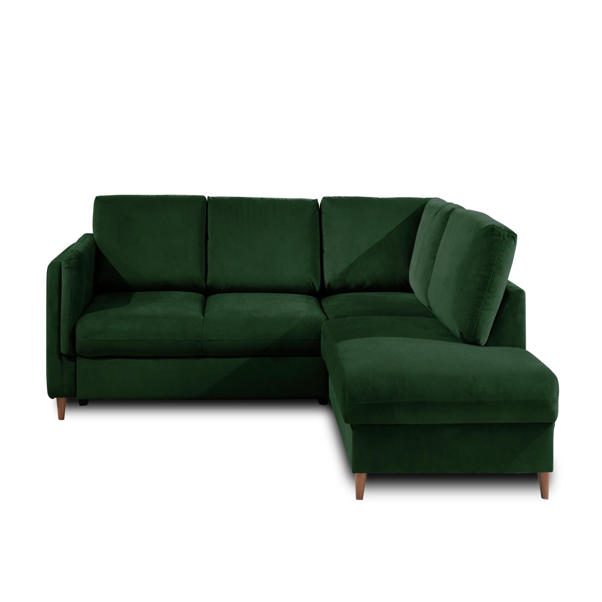 Voir la diapositive 6 : BEST MOBILIER Brooke - canapé d'angle droit - convertible - 5 places - en velours