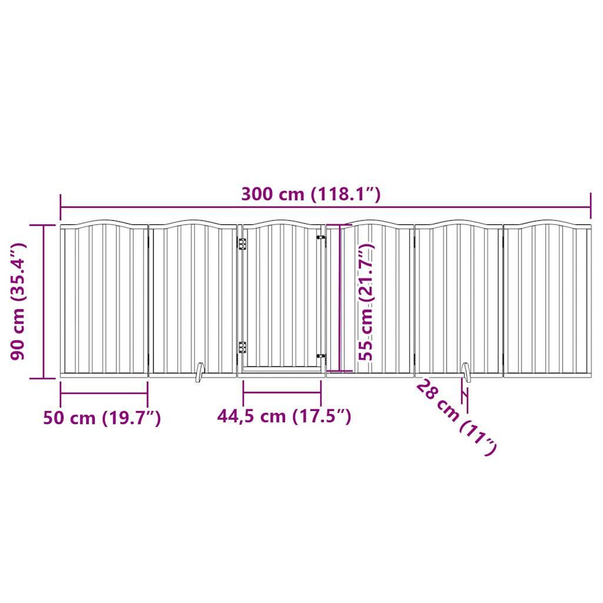 Voir la diapositive 6 : VIDAXL Barriere pour chiens et porte 6 panneaux blanc bois de peuplier