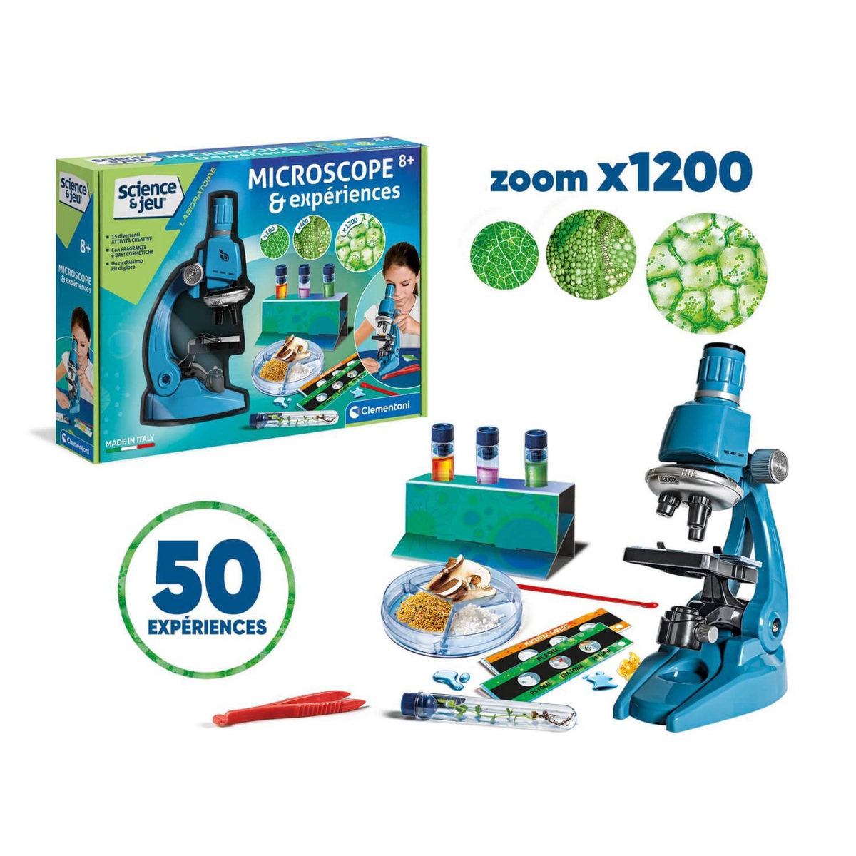 CLEMENTONI Science et jeu : Microscope et expériences