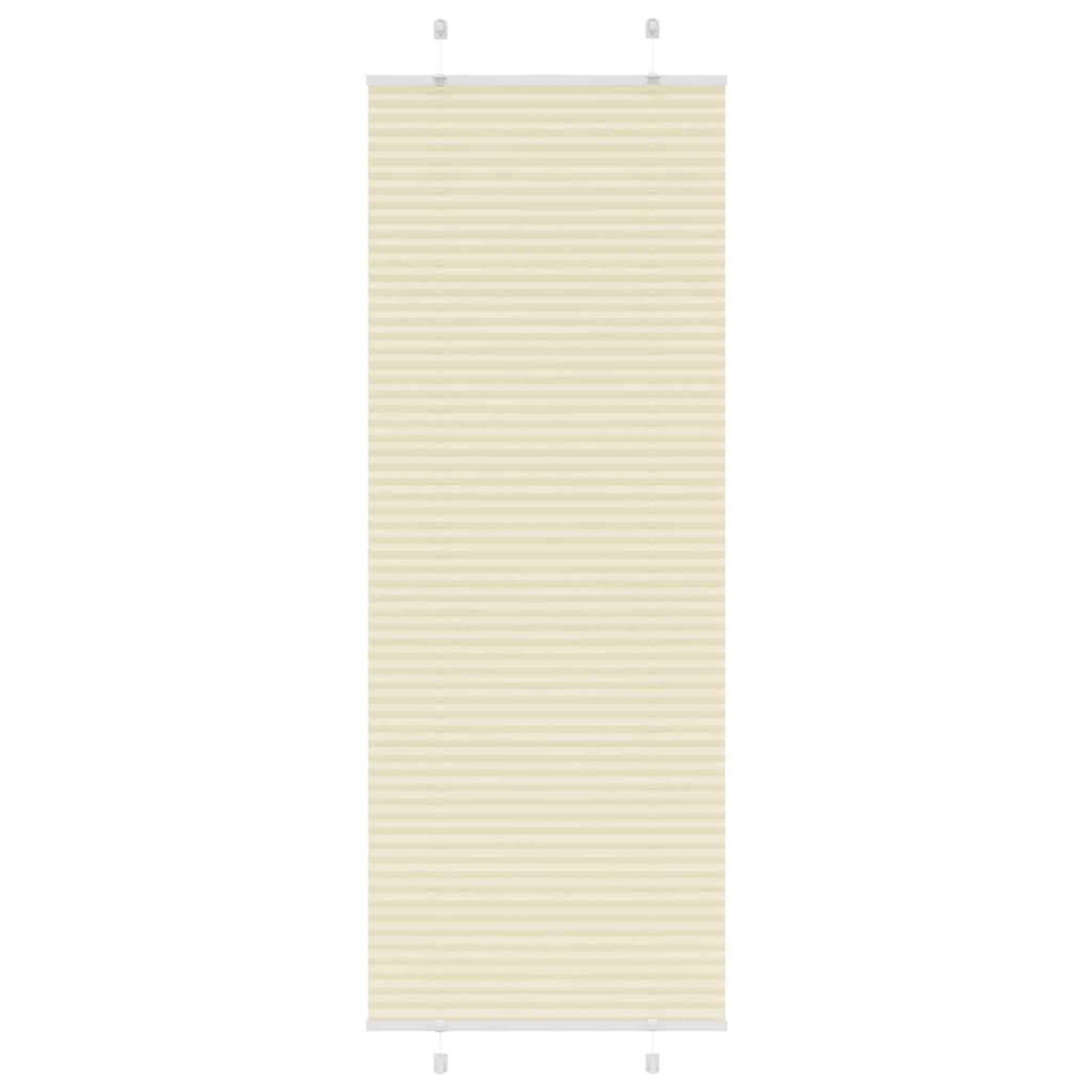 VIDAXL Store plisse creme 75x200 cm largeur du tissu 74,4 cm polyester