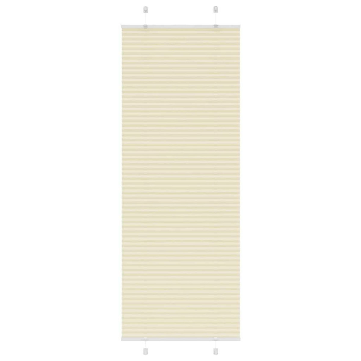 VIDAXL Store plisse creme 75x200 cm largeur du tissu 74,4 cm polyester