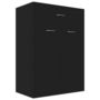 Voir la diapositive 2 : VIDAXL Armoire a chaussures Noir 60x35x84 cm Bois d'ingenierie