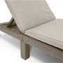 Voir la diapositive 3 : ALLIBERT by KETER Transat Bain de soleil - Allibert by KETER - DAYTONA - en résine imitation rotin tressé - coussin - dossier réglable - cappuccino