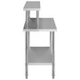 Voir la diapositive 4 : VIDAXL Table de travail de cuisine avec etagere 120x60x120 cm Inox