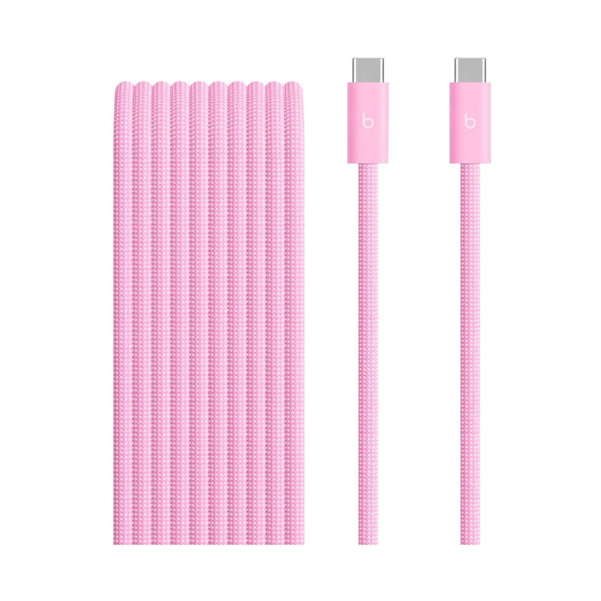BEATS Câble usb c 240w usb-c vers usb-c 3m tisse rose neon