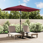 VIDAXL Parasol d'exterieur avec mat en metal 300x200 cm rouge bordeaux