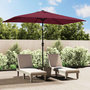 Voir la diapositive 1 : VIDAXL Parasol d'exterieur avec mat en metal 300x200 cm rouge bordeaux