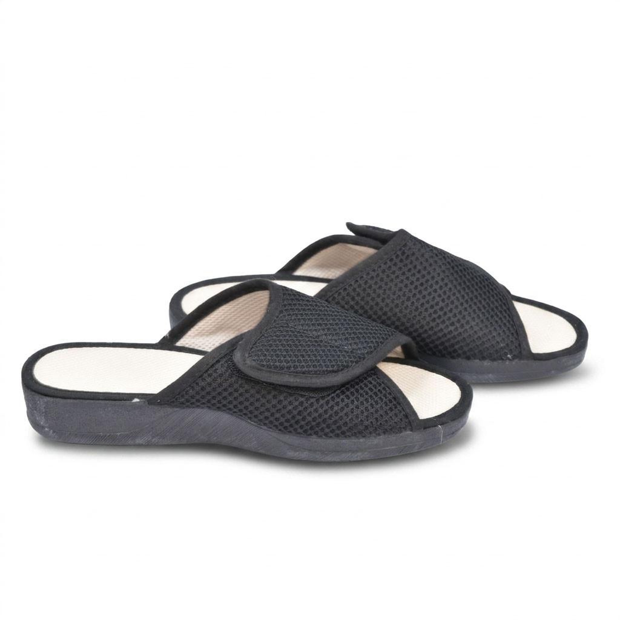 Voir la diapositive 3 : OZABI OZABI-Pantoufle Mule Femme Mesh Microperfore Scratch Ajustable Fabriquee en Espagne