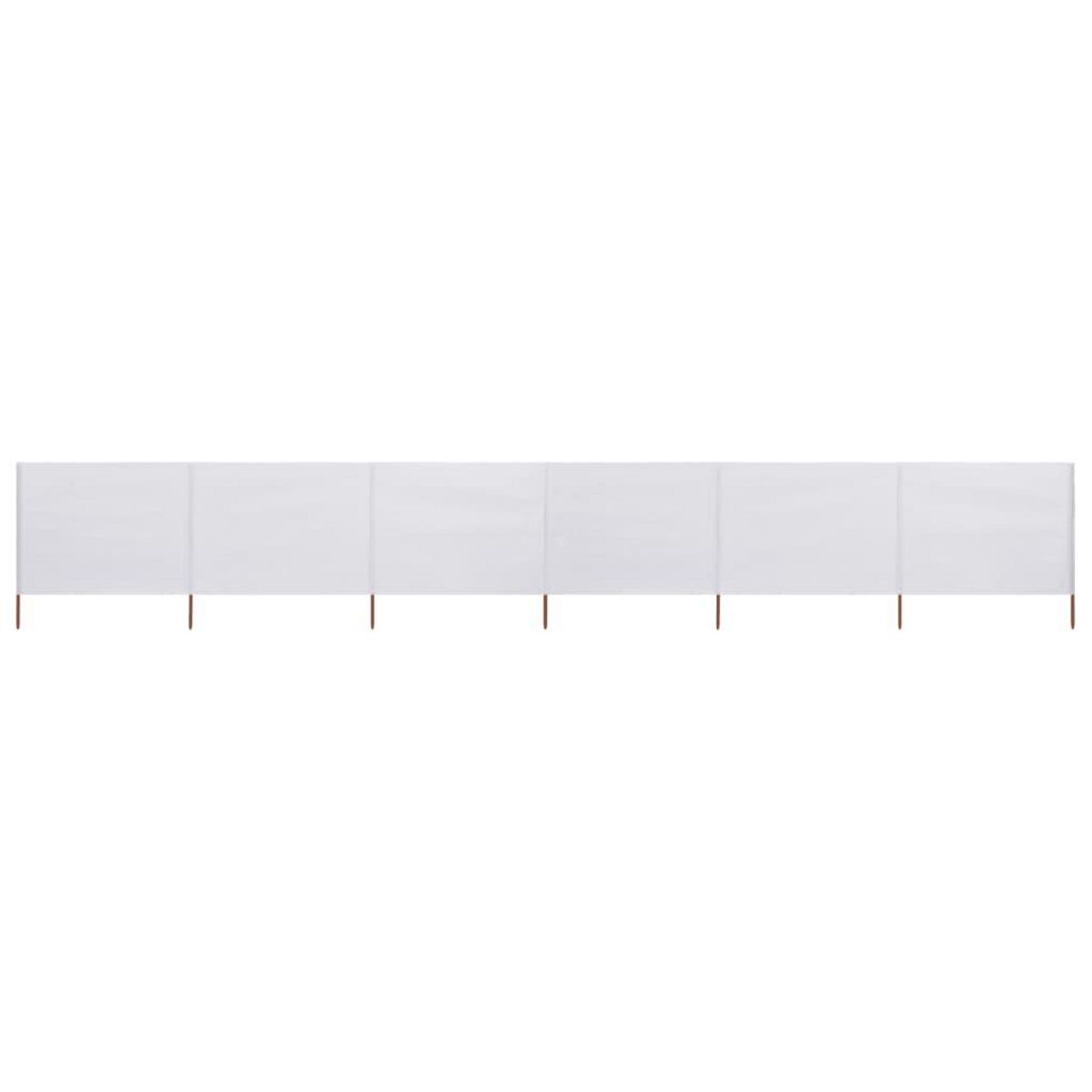 VIDAXL Paravent 6 panneaux Tissu 800 x 80 cm Blanc