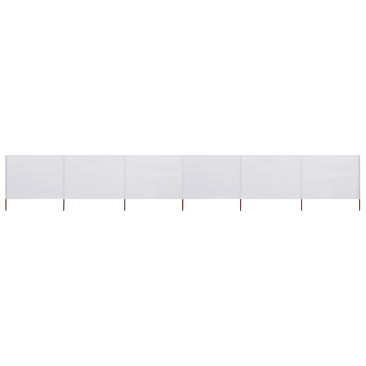 VIDAXL Paravent 6 panneaux Tissu 800 x 80 cm Blanc