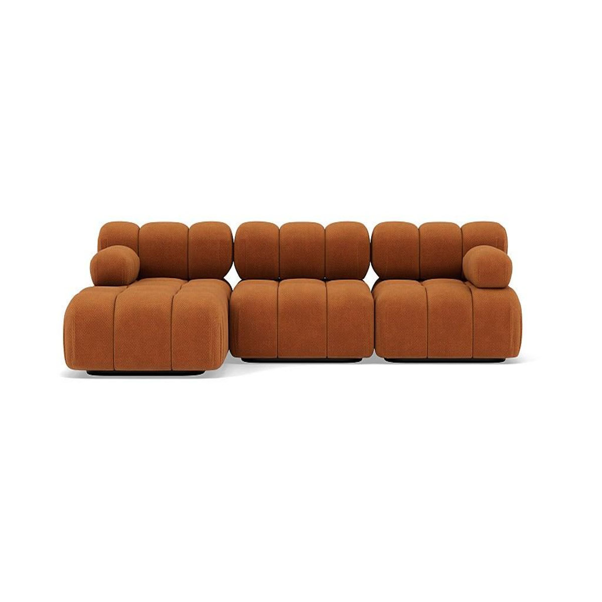 LISA DESIGN Ruby - canapé modulable d'angle gauche 4 places en velours texturé