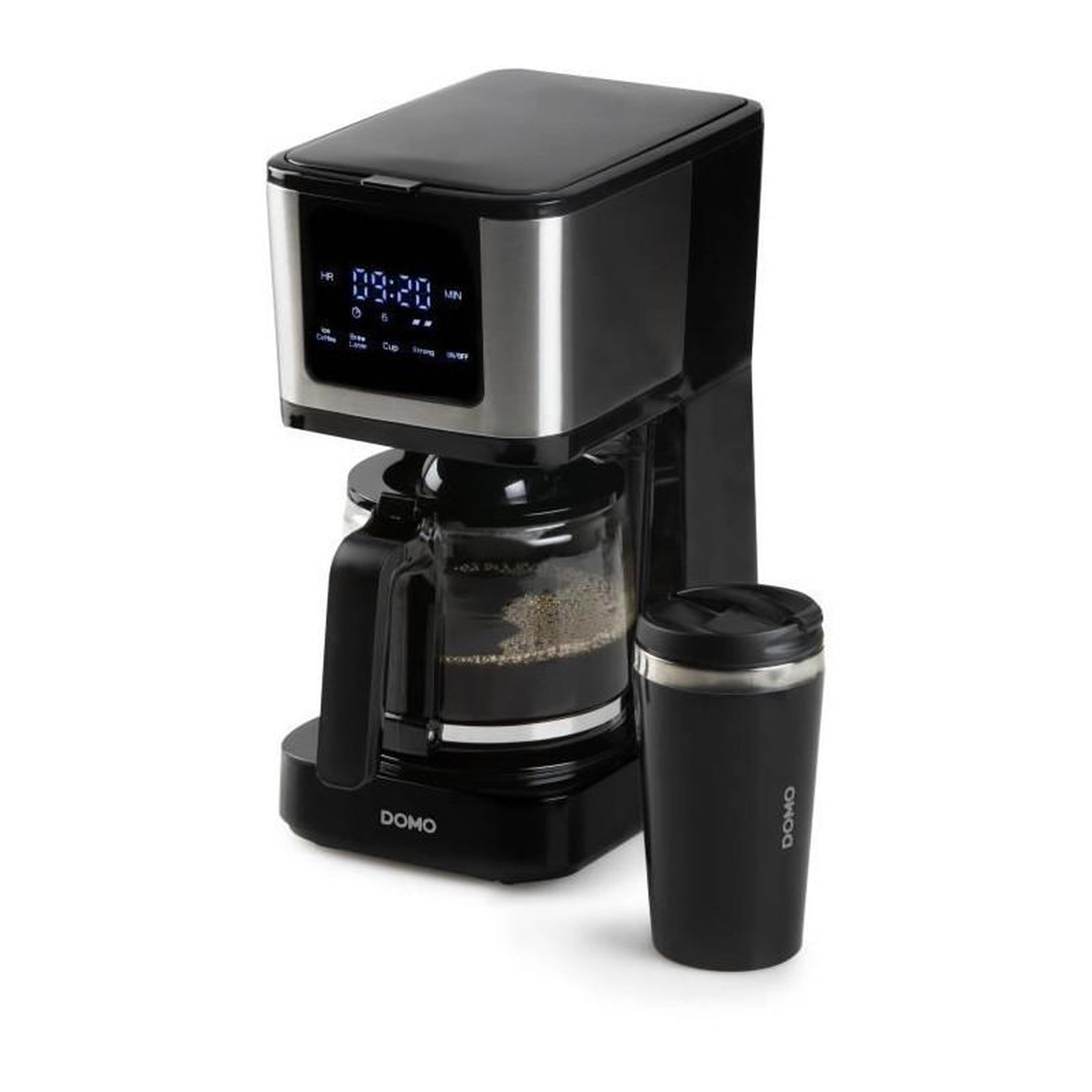 Voir la diapositive 6 : Domo Cafetière filtre programmable 10 tasses 900w noir - do733k