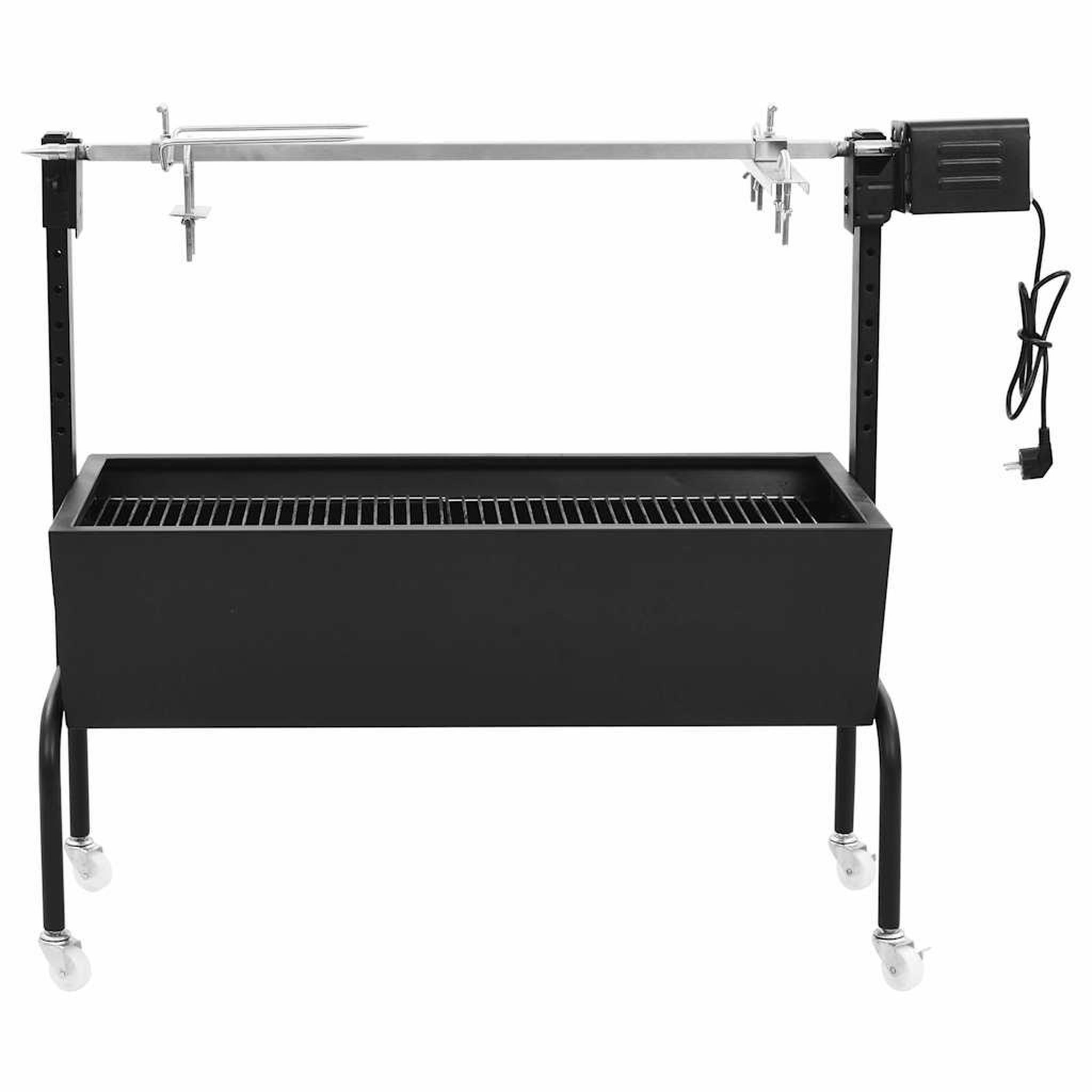 Voir la diapositive 2 : VIDAXL Rotissoire pour barbecue electrique Acier inoxydable