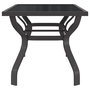 Voir la diapositive 4 : VIDAXL Table de jardin Gris et noir 180x80x70 cm Acier et verre