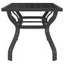 Voir la diapositive 4 : VIDAXL Table de jardin Gris et noir 180x80x70 cm Acier et verre
