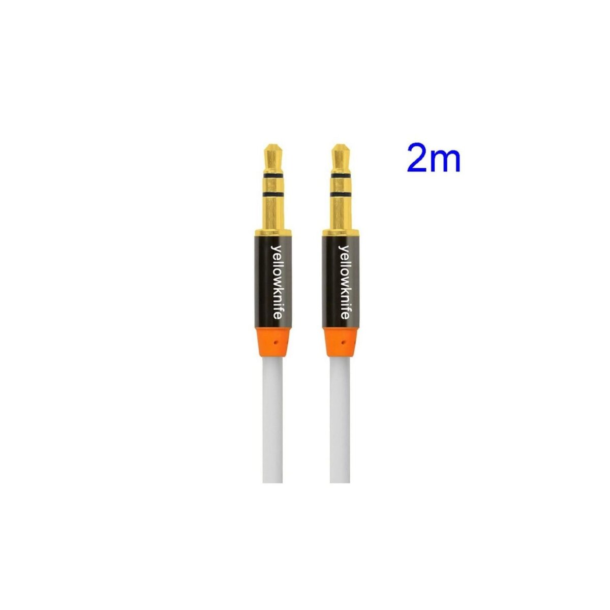 amahousse Câble Double Jack 3.5 mm Longueur 2m Blanc Connecteur Audio pas  cher 