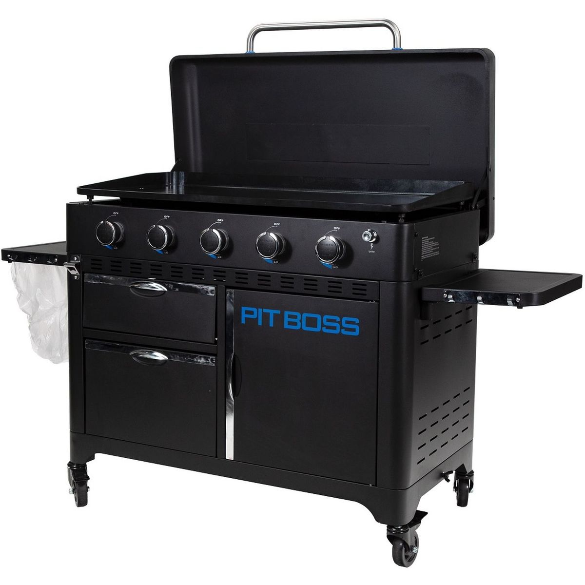PIT BOSS Plancha gaz sur chariot - 5 brûleurs -Acier/Céramique - PIT BOSS ULTIMATE