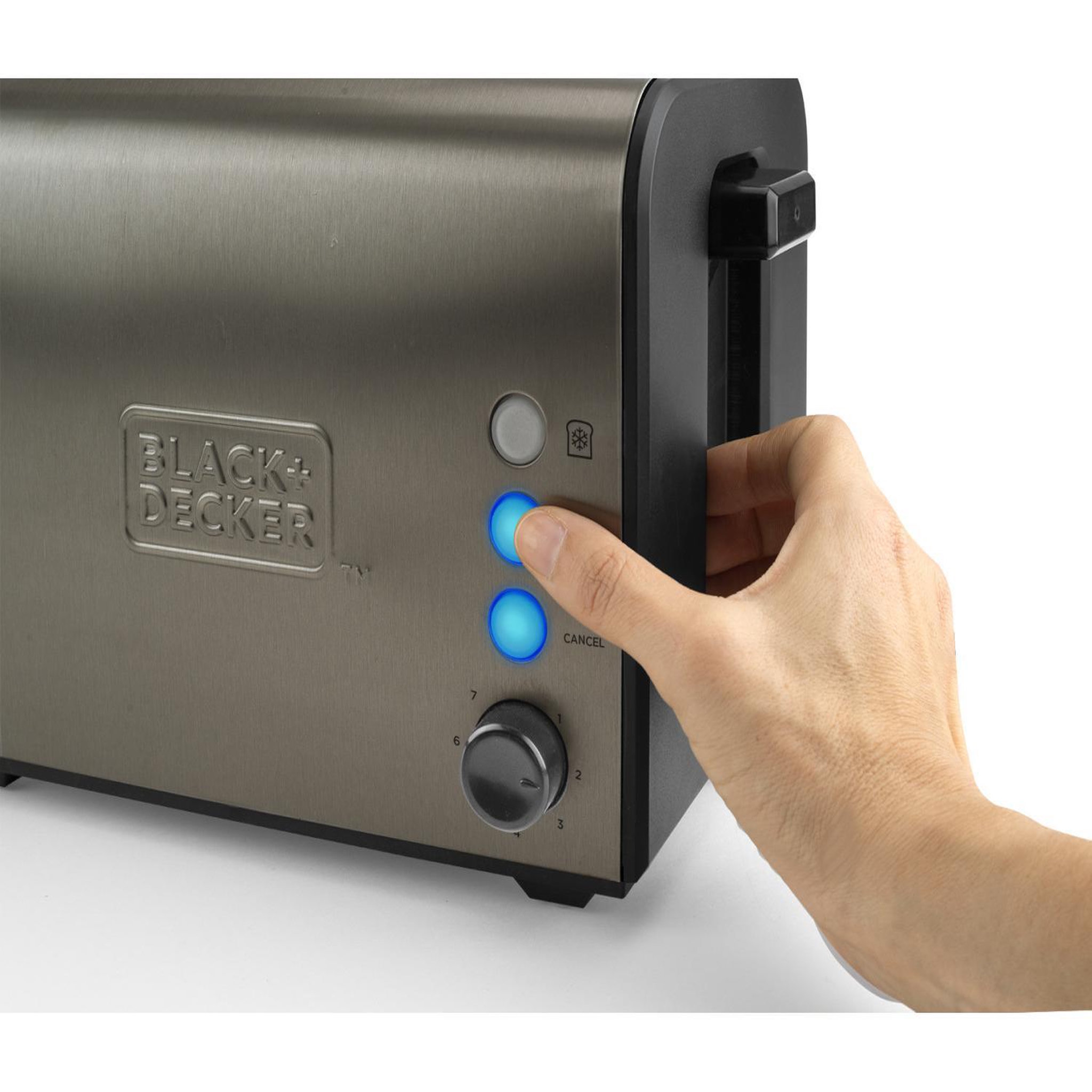 Voir la diapositive 3 : BLACK ET DECKER Grille-pain Black & Decker BXTOA900E 7 2 tranches 900 W Noir, Acier inoxydable