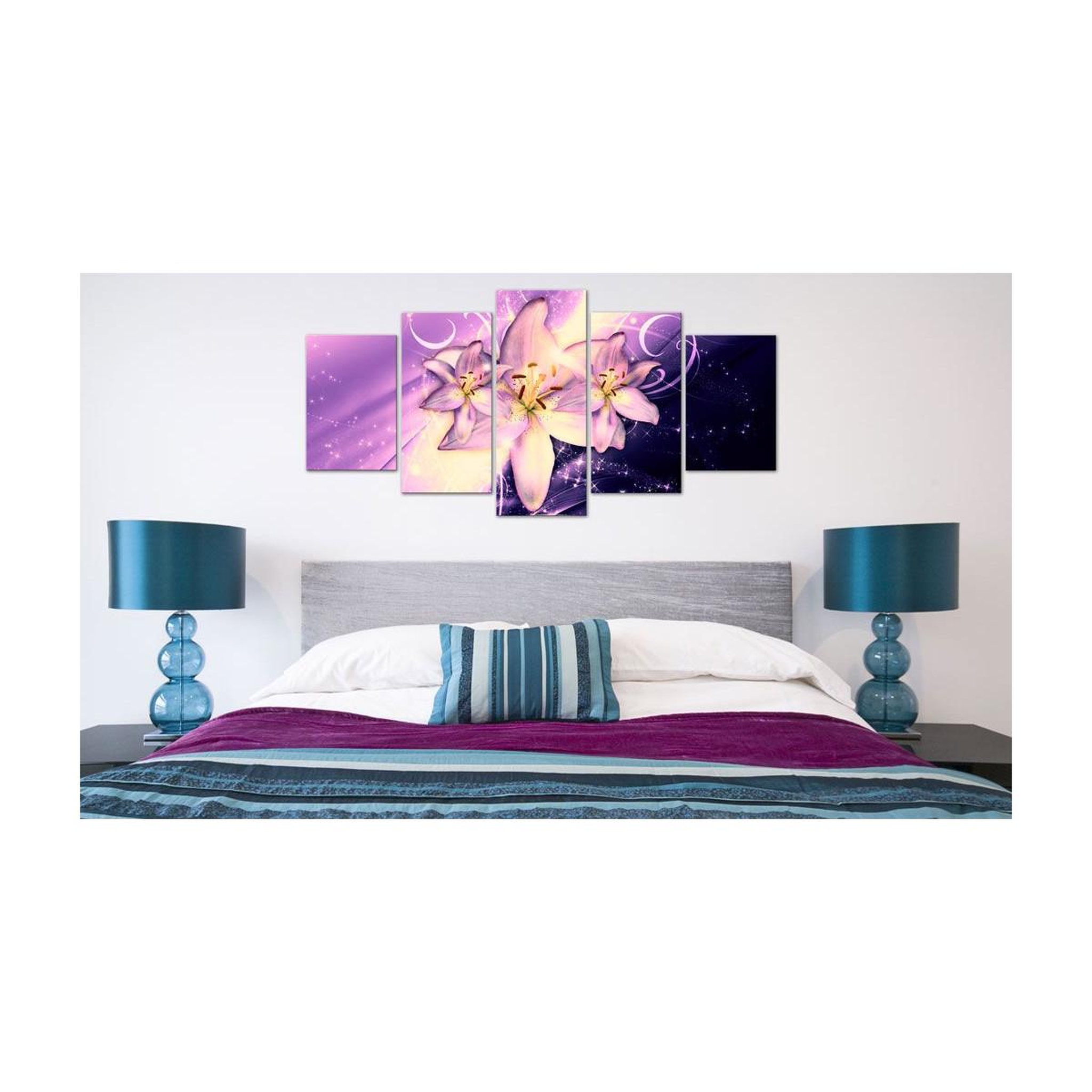Voir la diapositive 2 : Paris Prix Tableau Imprimé  Purple Galaxy