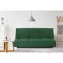 Voir la diapositive 2 : MARKET24 Clic clac 3 places LENA 20 - Tissu coton vert foret - Couchage 125x190 cm - L193 x P92 x H93 cm