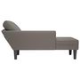 Voir la diapositive 5 : VIDAXL Chaise longue avec coussin gris clair tissu en velours cotele