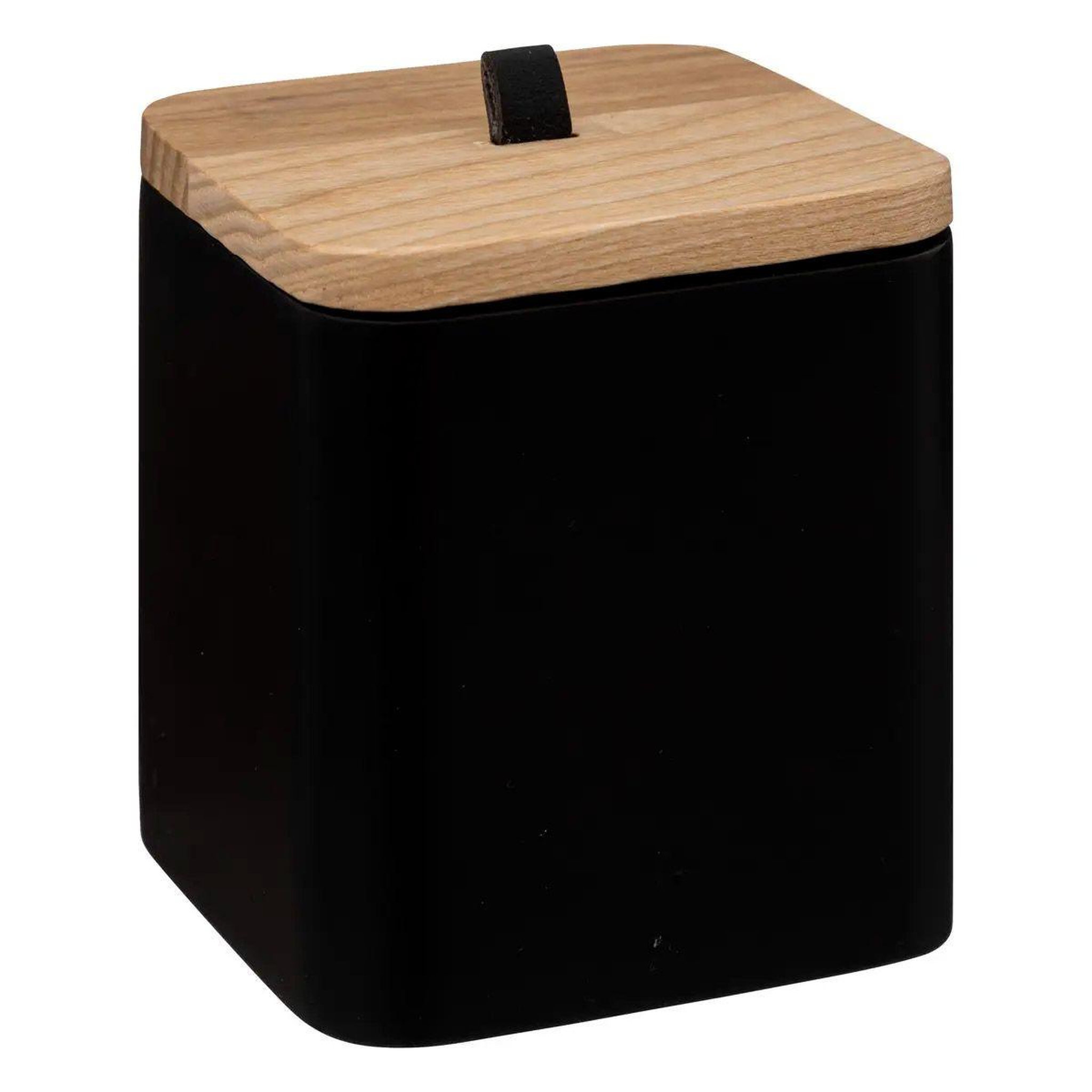 Voir la diapositive 1 : FIVE Pot à coton en résine  natureo  9cm noir