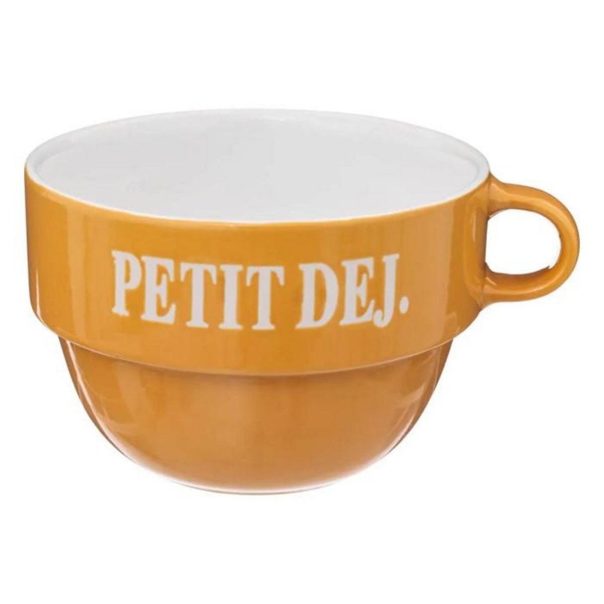 SECRET DE GOURMET Lot de 6 Tasses en Faïence  Colorama  62cl Jaune