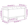 Voir la diapositive 6 : VIDAXL Banc de rangement noir 82x42x45 cm bois d'ingenierie