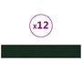 Voir la diapositive 2 : VIDAXL Panneaux muraux 12 pcs Vert fonce 90x15 cm Velours 1,62 m²