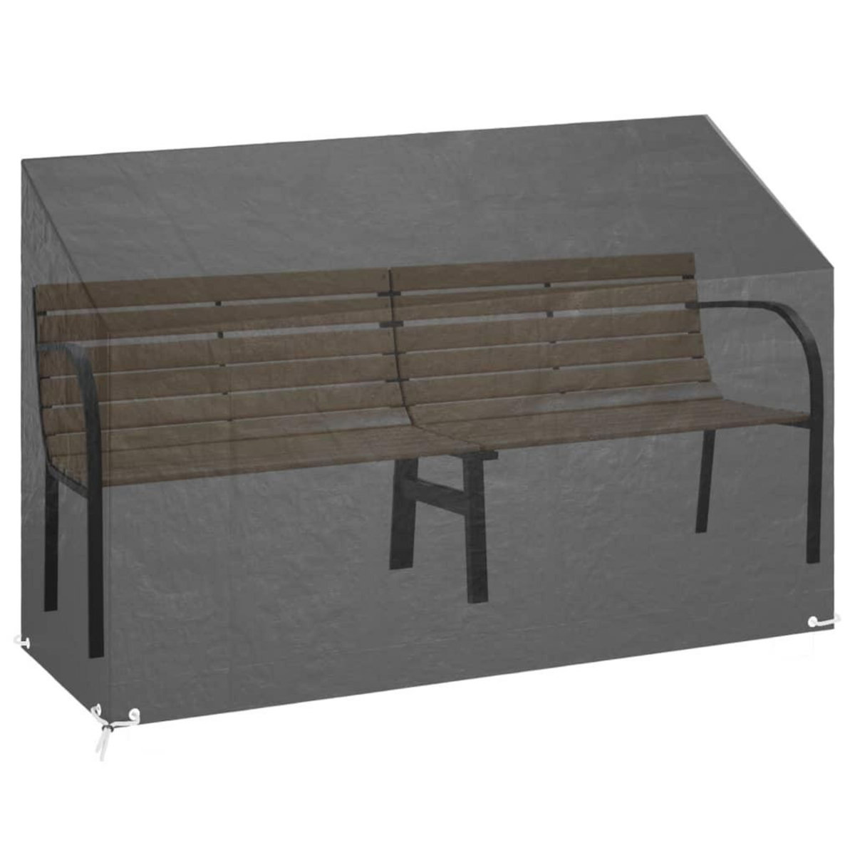 VIDAXL Housses de banc de jardin 2 pcs 8 œillets 190x70x70/88 cm PE