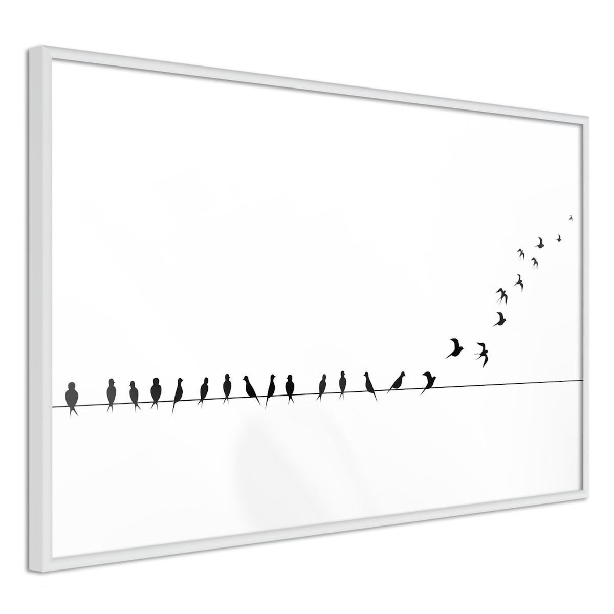 Paris Prix Affiche Murale Encadrée  Birds on a Wire