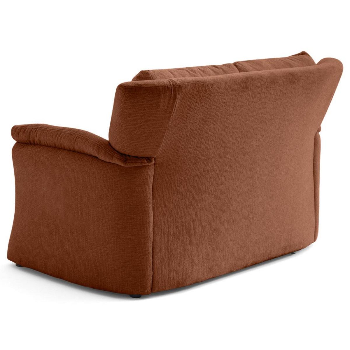 LISA DESIGN Bastille - canapé droit 2 places en tissu velours relief