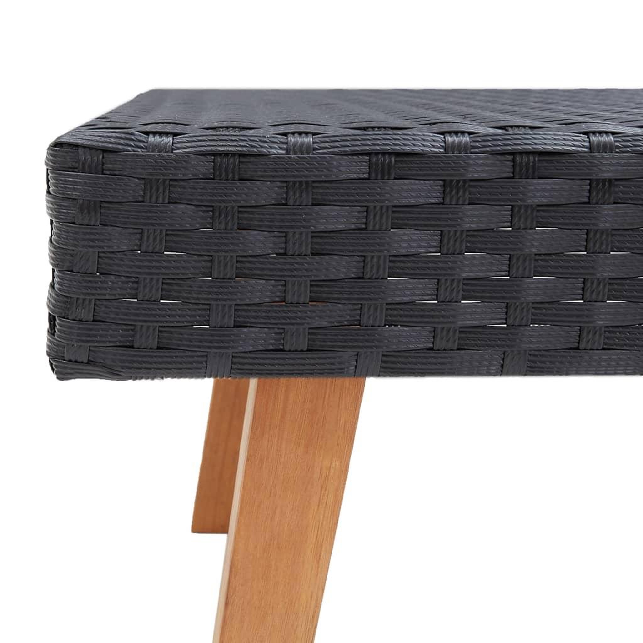 Voir la diapositive 5 : VIDAXL Salon de jardin 2 pcs avec coussins Resine tressee Noir