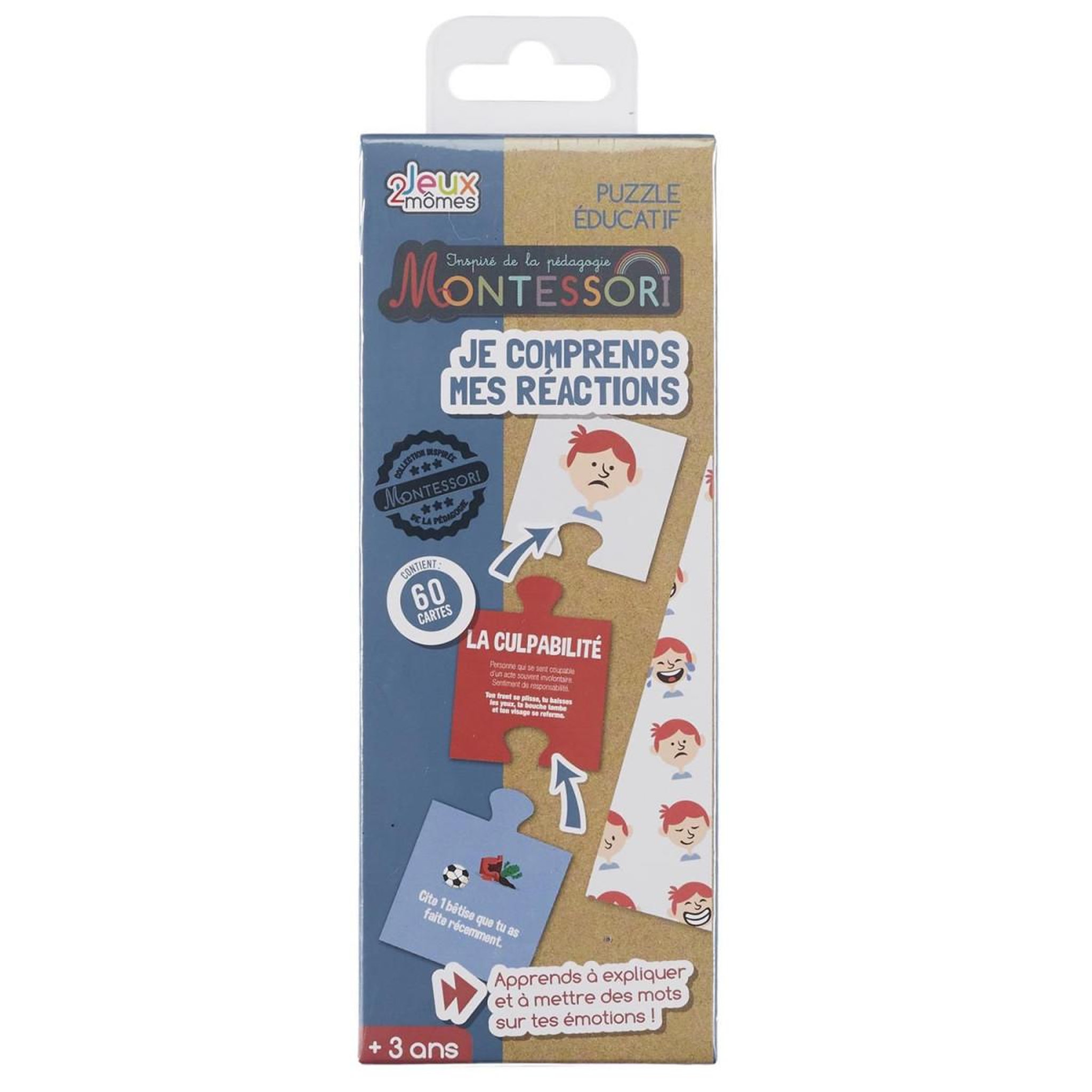 Voir la diapositive 1 : Jeux 2 momes Jeu Éducatif  Je Comprends mes Réactions  6cm Multicolore