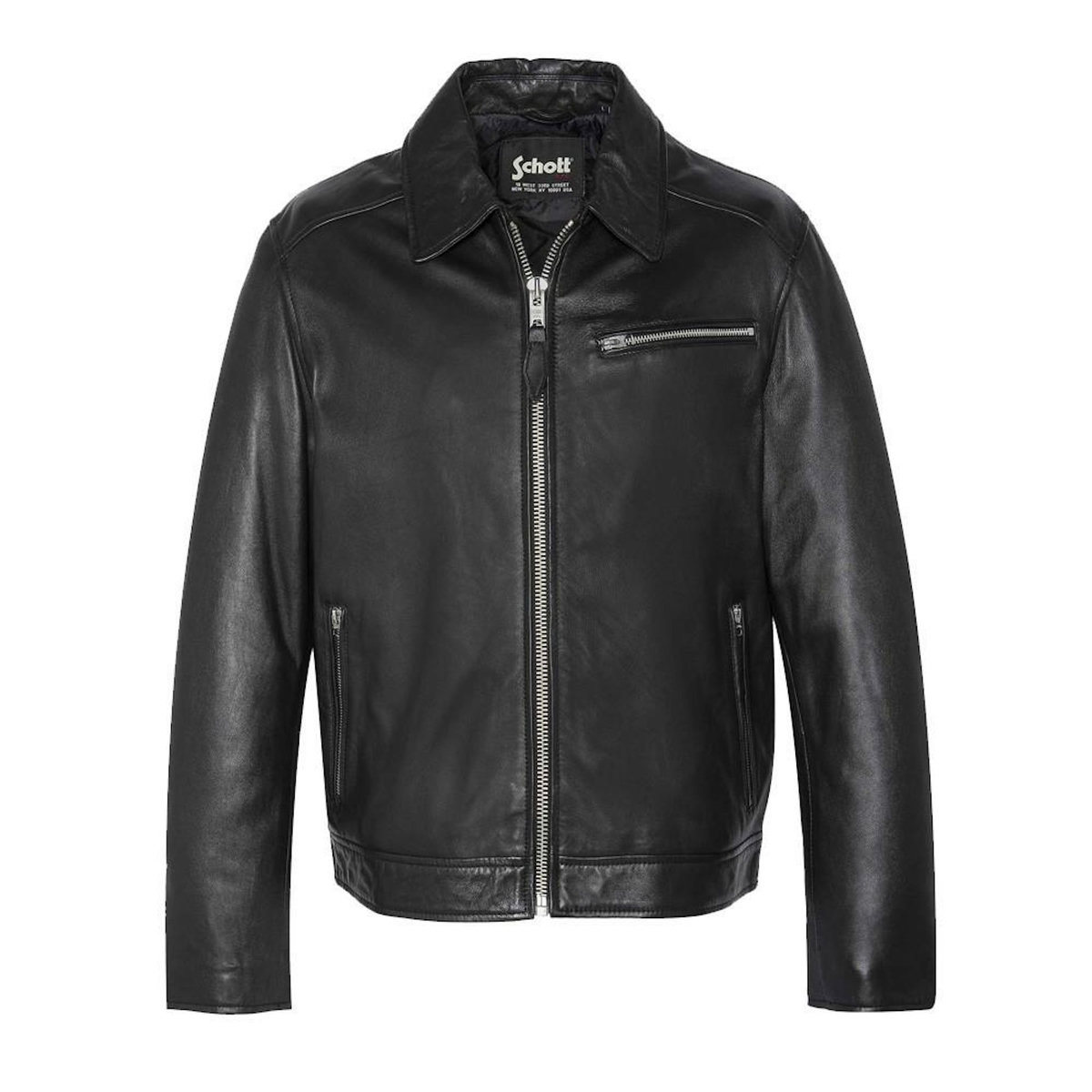 Schott Blouson cuir Noir Homme Schott Mens Leather Jacket Schott