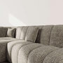 Voir la diapositive 4 : LISA DESIGN Curtis - canapé d'angle gauche 4 places sans accoudoir en tissu texturé