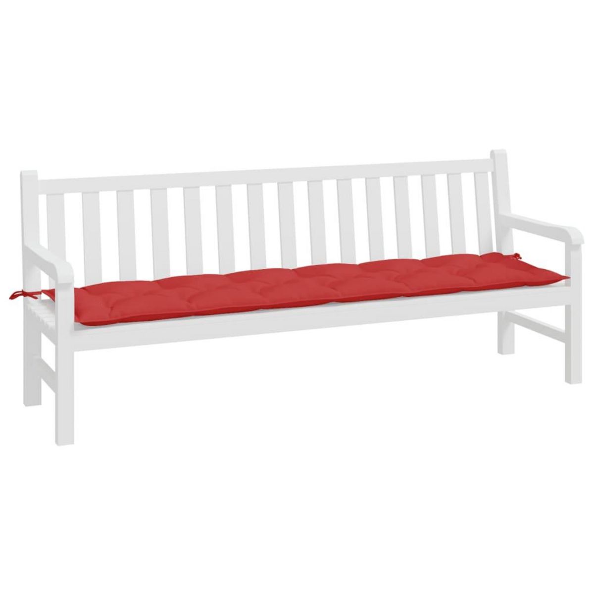 VIDAXL Coussin de banc de jardin rouge 200x50x7 cm tissu oxford