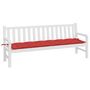 Voir la diapositive 3 : VIDAXL Coussin de banc de jardin rouge 200x50x7 cm tissu oxford
