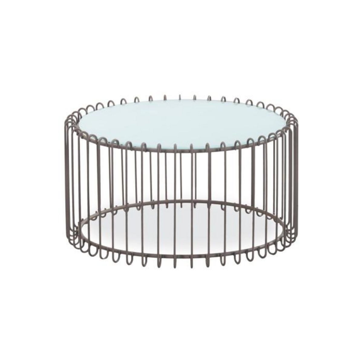 Paris Prix Lot 2 Tables Basses  Universe  85cm Blanc & Taupe