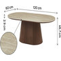 Voir la diapositive 3 : Habitat et Jardin Table basse ovale en céramique  Portofino  - 120 cm -Travertin et marron