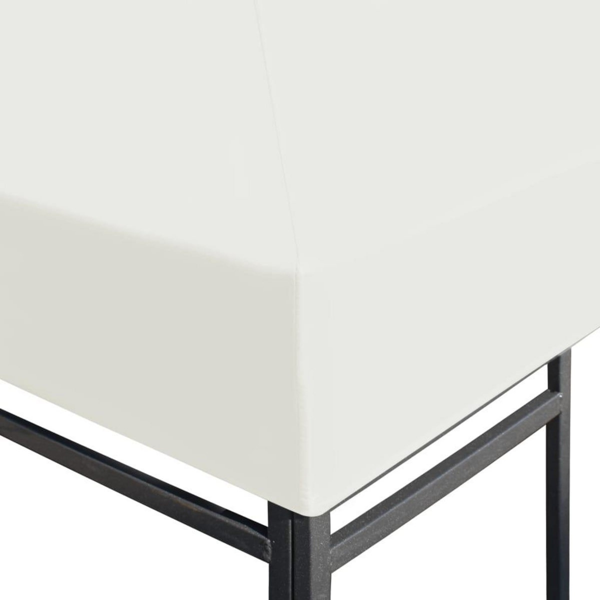 VIDAXL Toile superieure de belvedere 310 g / m^2 4x3 m Blanc creme