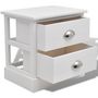 Voir la diapositive 4 : VIDAXL Table de chevet Blanc