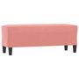Voir la diapositive 2 : VIDAXL Banc Rose 100x35x41 cm Velours