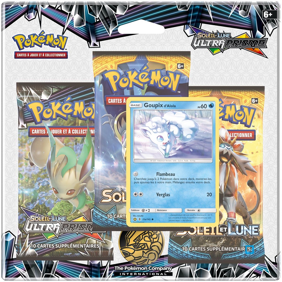 ASMODEE Pack 3 Boosters Soleil et Lune - Ultra Prisme - Pokemon